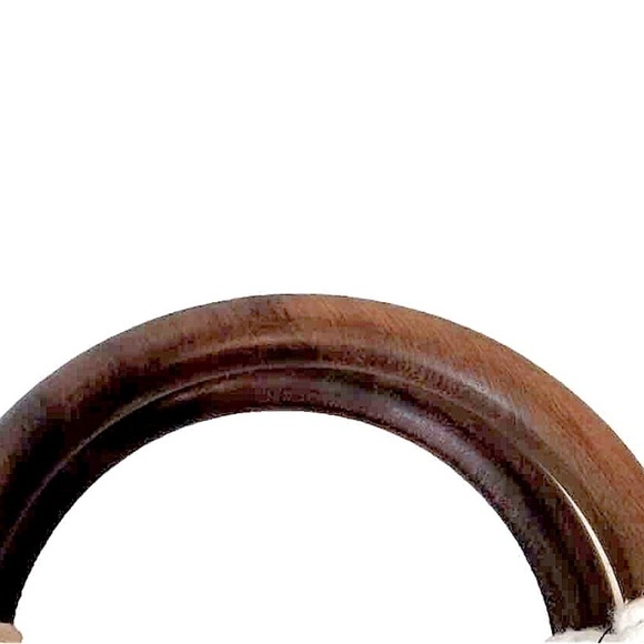 Macramé Handbag Crochet Tote Wooden Handle, 20” Clean like new - Picture 7 of 7